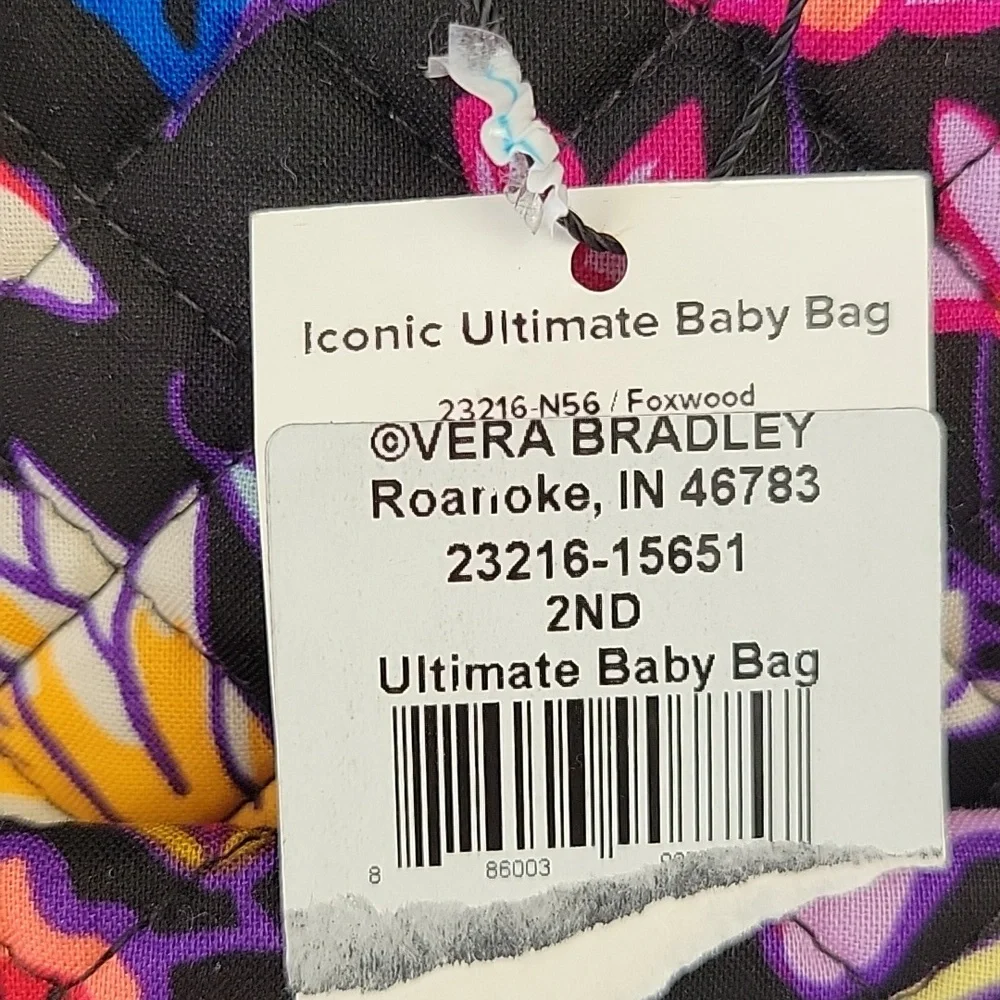 Vera Bradley Iconic Ultimate Convertible Baby Bag in Foxwood Print